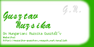 gusztav muzsika business card